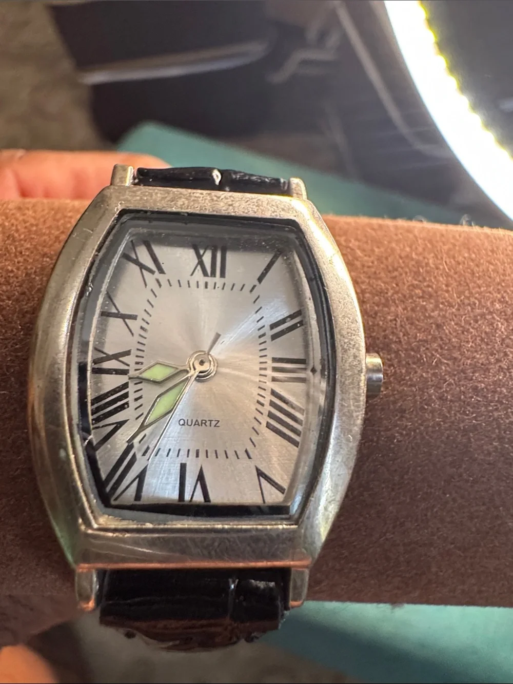 Classic Black Leather-Strap Men’s Watch